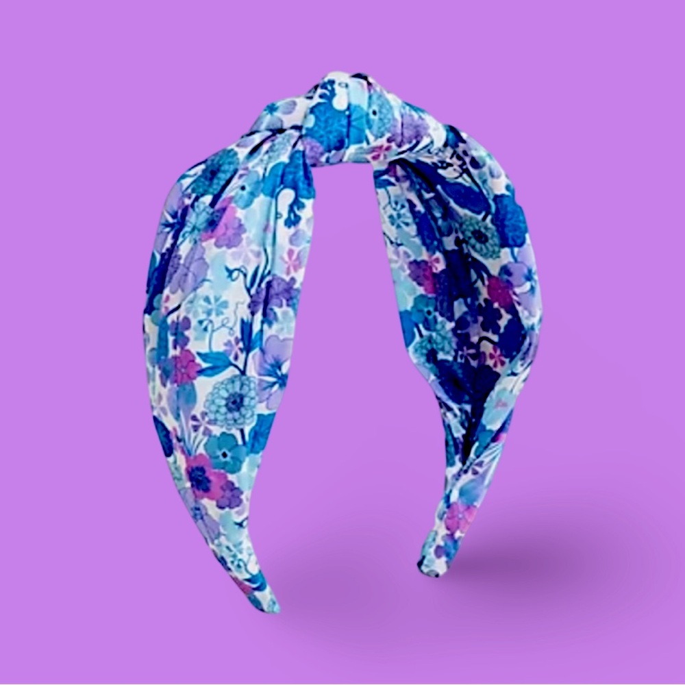 J Crew Liberty turban knot in Hampton purple